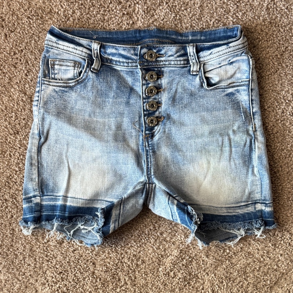 Kids Denim Button Shorts